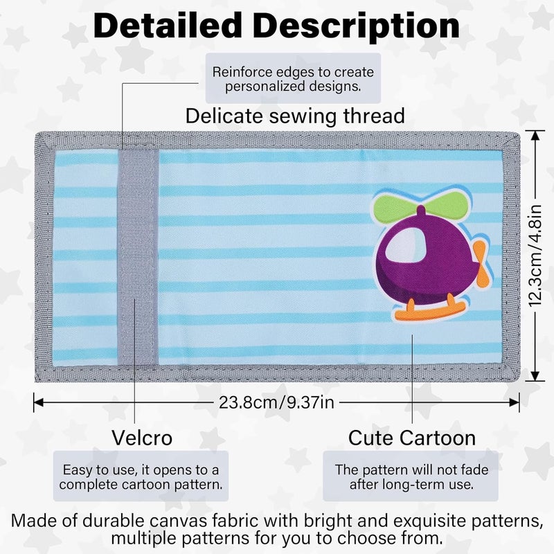 Jonyee Kids Wallet for Boys Girls 3-14, RFID Trifold Novelty Wallet with Zipper and Key Chain, Outdoor Purse with Coin Pocket and ID Window, Card Holders for Toddler Children Gifts -Plane Purple - Image 2